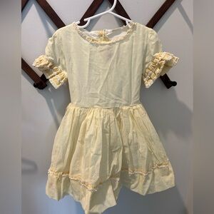 Vintage Martha’s Miniatures Dress yellow little girl size 5
